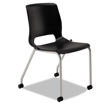 HON® Motivate Four-leg Stacking Chair, Supports Up To 300 Lb, Navy Seat, Regatta Back, Platinum Base, 2-carton freeshipping - TVN Wholesale